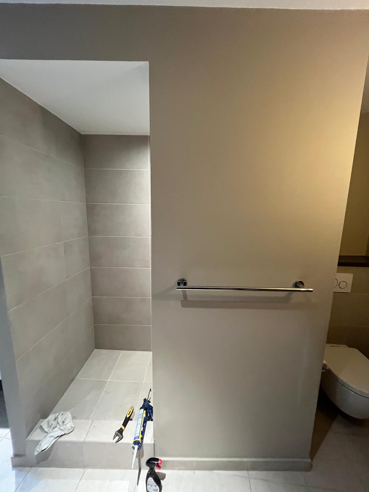 Détail d'une réalisation de douche